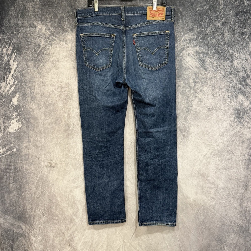 Levi's Men's Dark Wash 514 Slim Straight Fit Denim Jeans 34x32 Country Casual